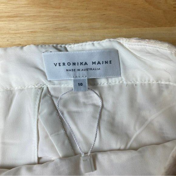 VERONIKA MAINE Cream Lace Sleeveless Top  &  Pencil Skirt Set - Picture 3 of 15